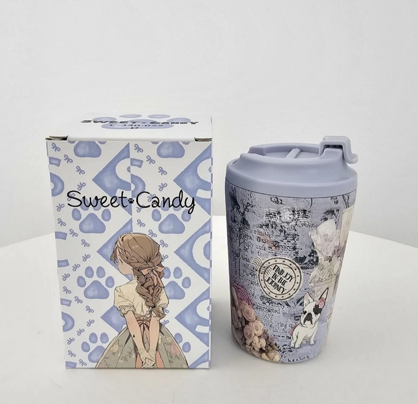 Taza vaso térmico Sweet Candy azul – photo 3